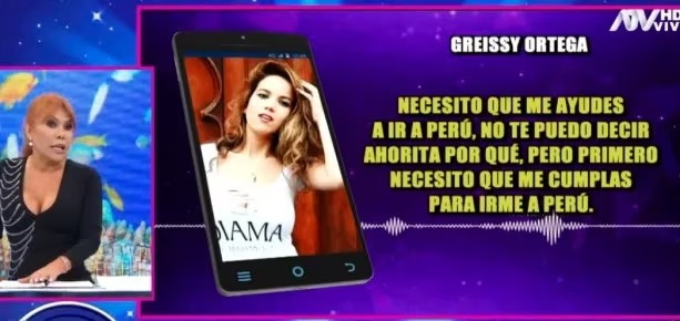 Greyssi Ortega pide auxilio para volver a Perú tras presunta agresión de su esposo