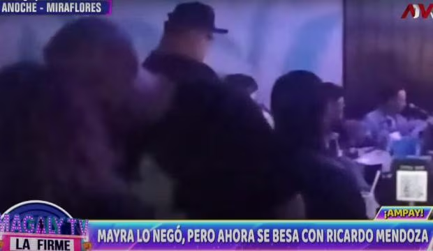 Mayra Goñi y Ricardo Mendoza fueron captados besándose luego de negar posible romance