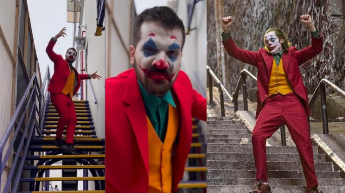 Pelaez Joker Halloween: José Peláez se disfraza del ‘Joker’ y recrea famoso baile en las escaleras