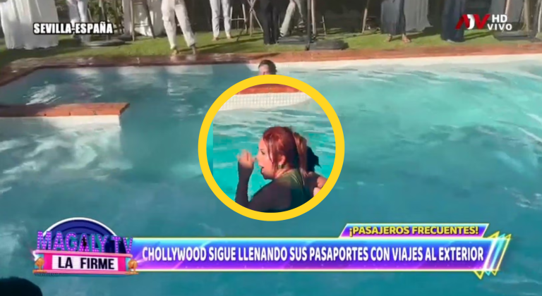 Torero lanzó a Magaly a piscina y su producción lo celebra: “¡Ahógala!”