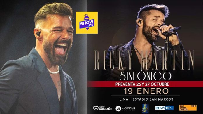 Ricky Martín vuelve a Perú para ofrecer concierto sinfónico
