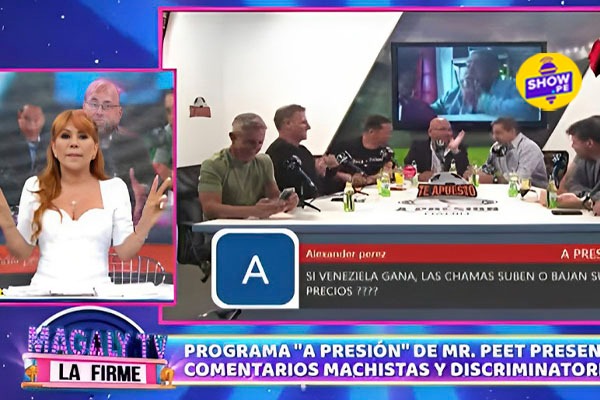 Magaly Medina cuadra a Mr. Peet por palabras sexistas contra venezolanas