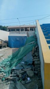 Las canchas y ambientes se encontraban en pésimo estado de conservación y estaban abandonados.