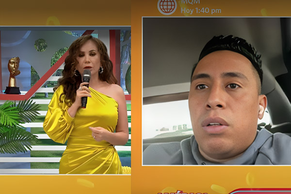 Cueva se agarra boca a boca con Janet Barboza en plena entrevista en vivo